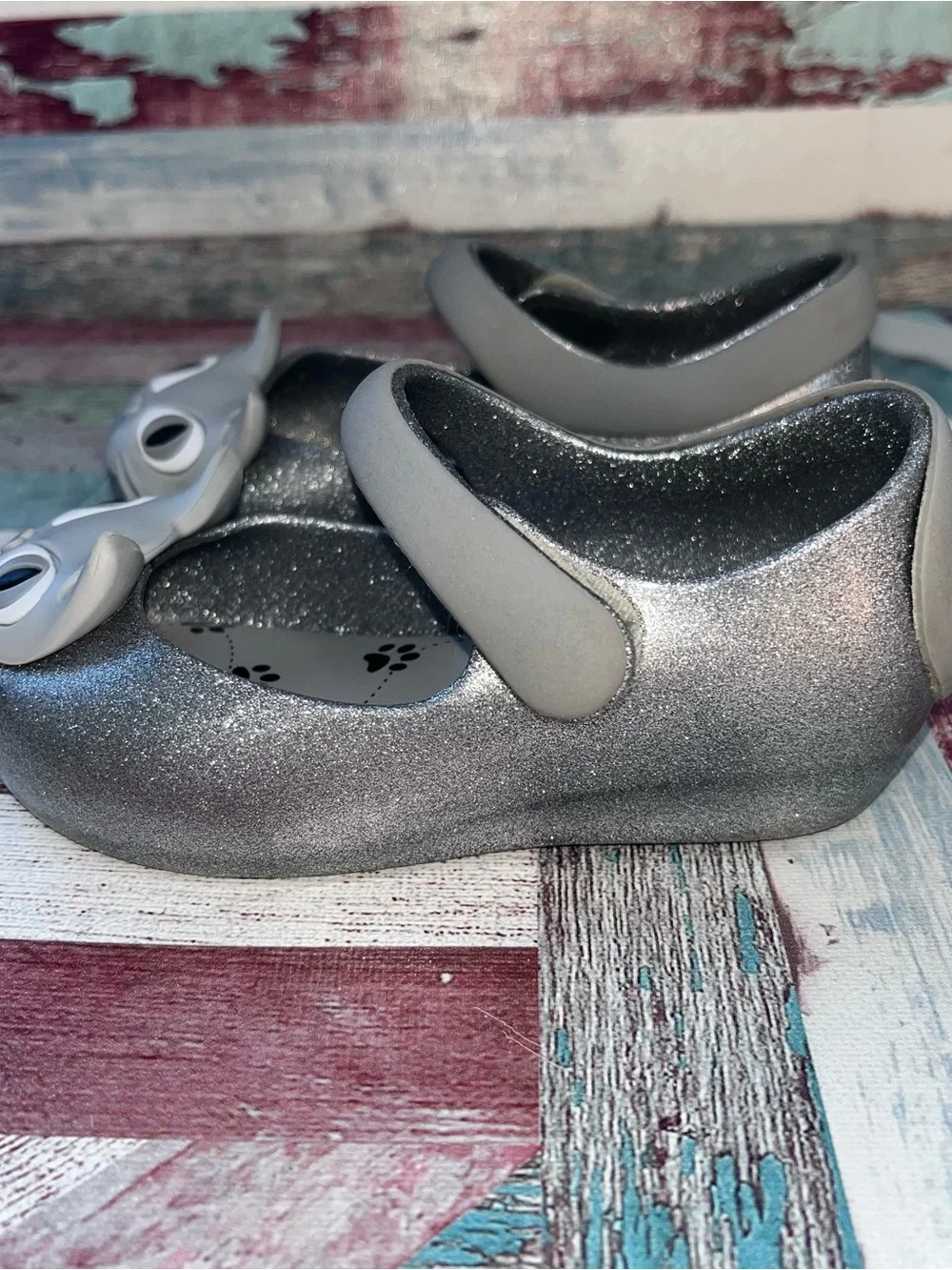 Mini Melissa Ultra Girl II Alice W Mary Jane Flats Sandals Cats EUC SZ 7 Toddler